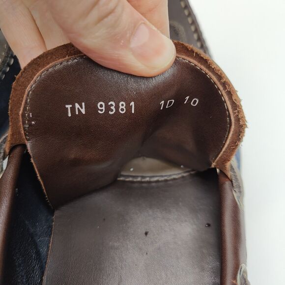 Salvatore Ferragamo Boat Shoes Brown Loafer Blue Suede Mens Size 10 D main image 11
